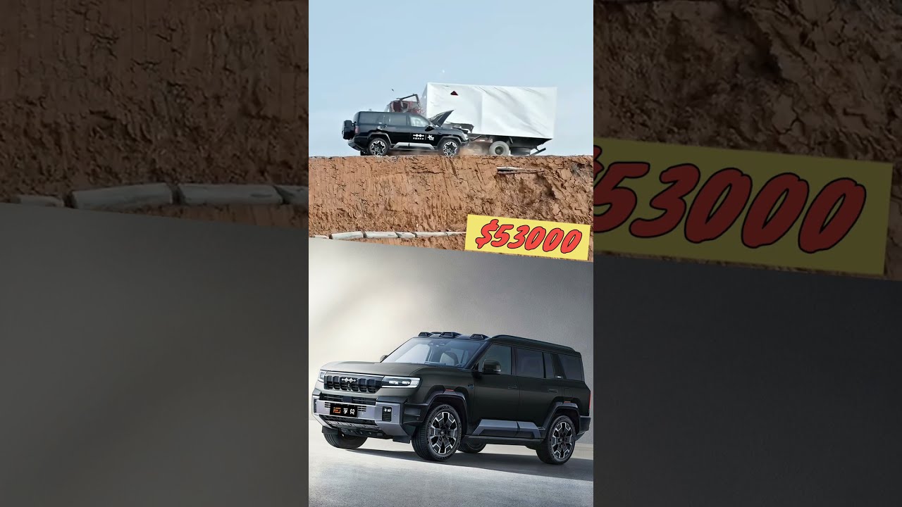  53 000 BYD Leopard 8 Durability Test Crashes Into A Truck BYDLeopard8 DurabilityTest Crash