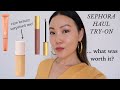 New Rare Beauty Tinted Moisturizer + Gucci Liquid Lipstick | Sephora Haul + Full Face of New Makeup