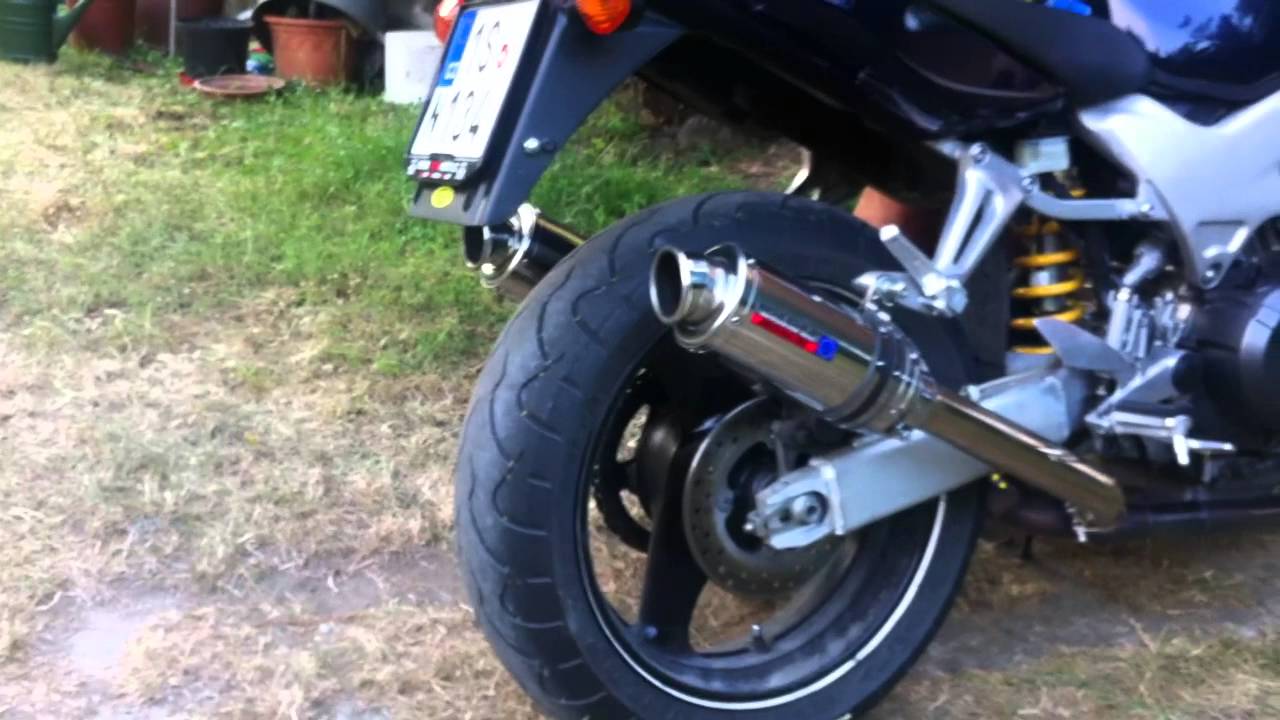 Honda Vtr 1000f Firestorm Dominator Racing Exhaust Youtube