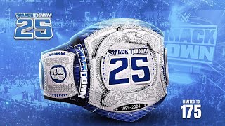 Brand New WWE SmackDown 25 Years Special Edition Spinner Replica Title Belt Available On WWE Shop!