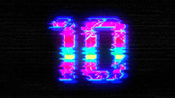 4k Cyber Glitch Countdown | Cyberpunk Glitch Intro