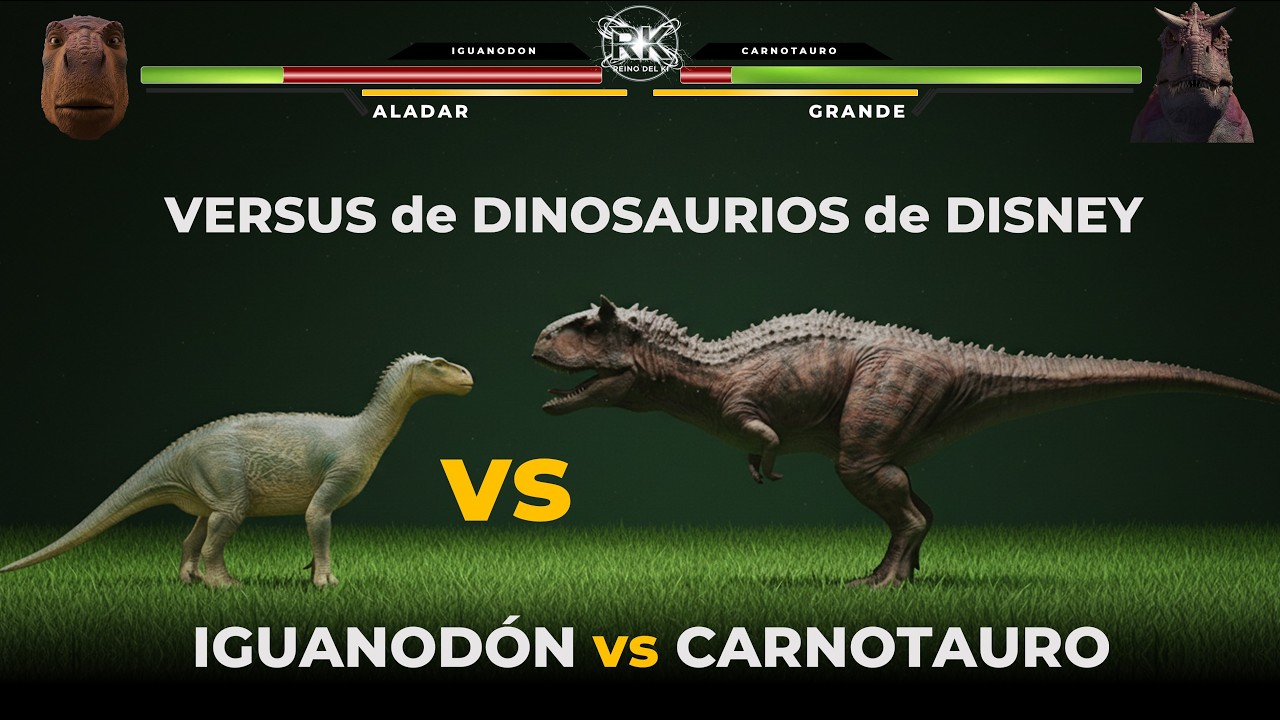 IGUANODÓN vs CARNOTAURO | Versus de Animales | Reino del KI