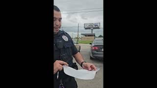 Floresville TX, cop with attitude gives me a ticket.
