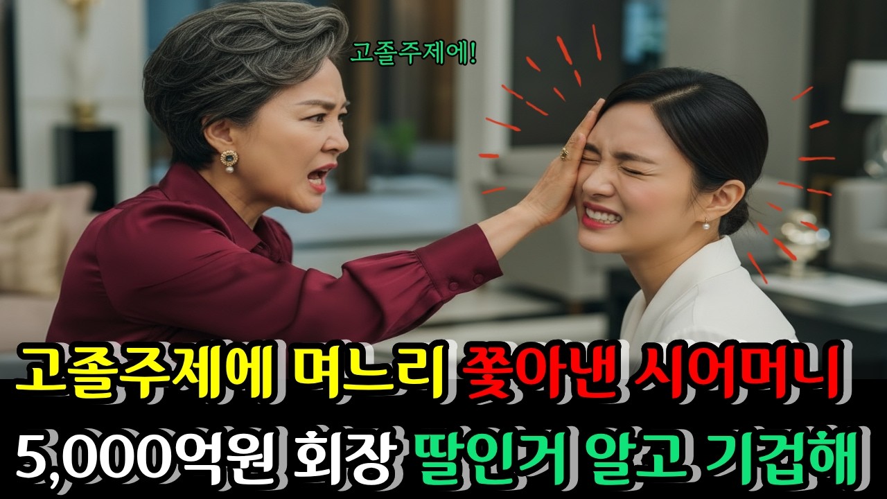 고졸이라고 개무시 고졸주제에...며느리 뺨 때리고 쫓아낸 시어머니 5,000억원 재벌회장 딸인거 알고 기겁해...  오디오북 ㅣ 사연라디오 ㅣ 노후사연 ㅣ 인생사연ㅣ 시니어사연