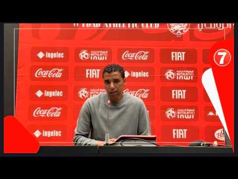 Abderrahim Chakilit, Amal Tiznit coach, during the press conference after the draw against Wydad AC
