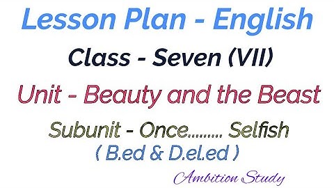 773. English Macro Lesson Plan for B.ed and D.el.ed. Beauty and the Beast English lesson plan