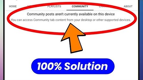 Youtube channel fix community posts aren
