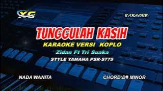 Zidan Ft Tri Suaka - Tunggulah Kasih KARAOKE KOPLO VERSION - NADA CEWEK (Oh Tuhan Tolong Jaga Dia)