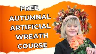 How to make an Autumnal Door Wreath on a straw ring using artificial leaves and decoration