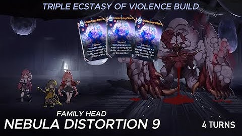 Nebula Distortion 9 | Family Head in 4 turns | Triple Ecstasy of Violence [Chaos Zero Nightmare]