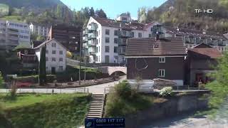 Zug Mitfahrt Chur - Zürich , Unterterzen - Murg , Train ride, Viagem de trem