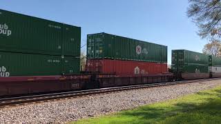2 ENGINE UP DOUBLE STACK HEADED NORTH PASSING THROUGH T-VILLE...