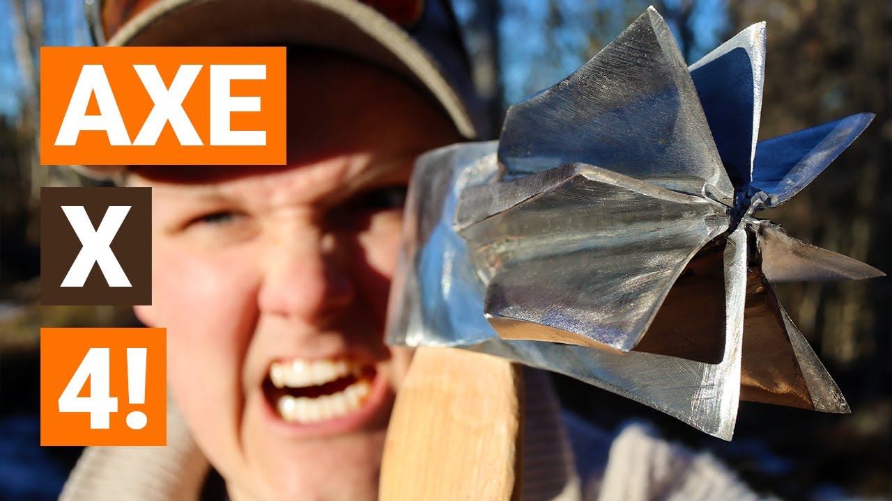 Cross Bladed Axe x 2 = Quad Bladed Axe! YouTube