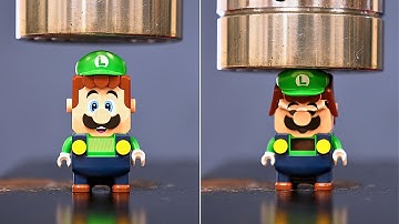 Lego Mario-personages verpletterd door hydraulische pers @SMG4 #Mario #Lego