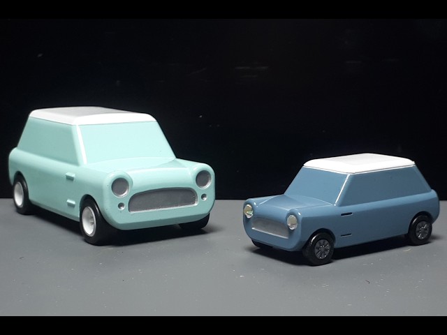 Austin Mini Cooper クリスタルミニカー 1/64 Basic: Austin Mini Cooper Mk1 original design minimalist art