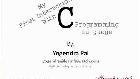 C Basic (Hindi / Urdu) ch2 part 1 of 21