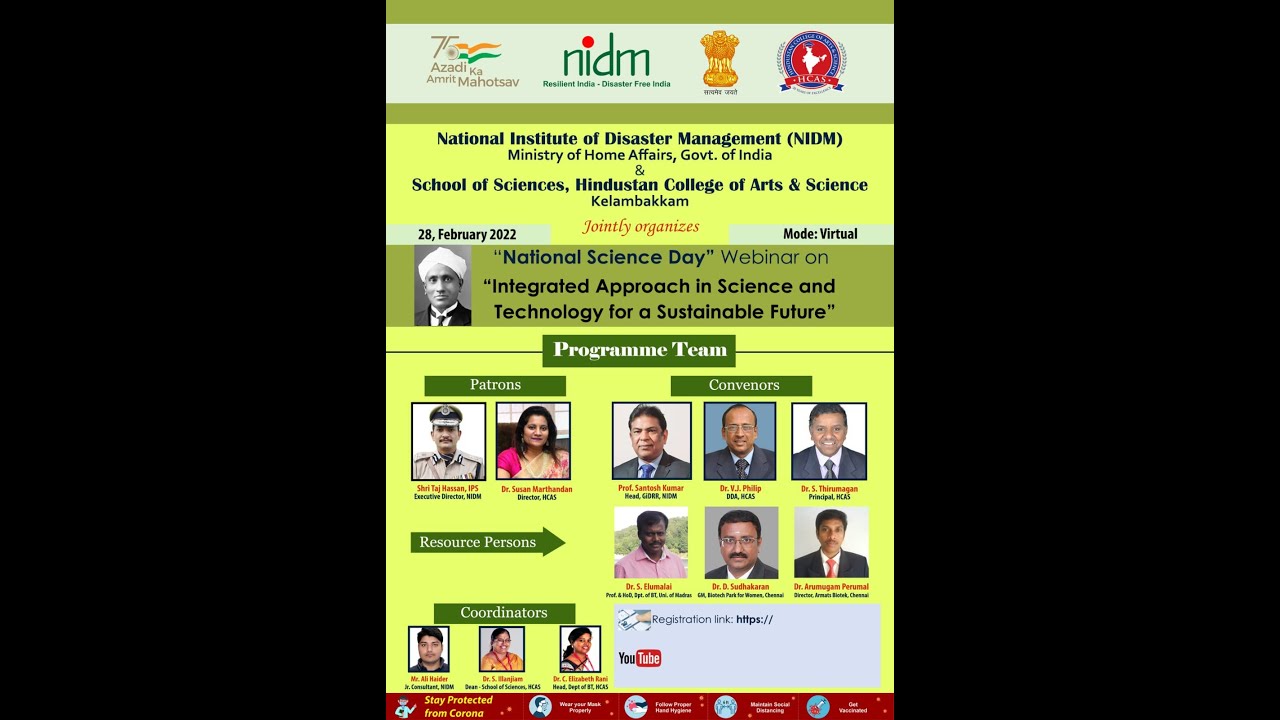 NATIONAL SCIENCE DAY 2022 Integrated Approach in Science and Technology ...