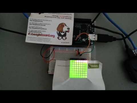 BeagleBone Black & Adafruit 8x8 bi-color matrix