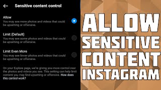 Enable Sensetive Content on Instagram! screenshot 4