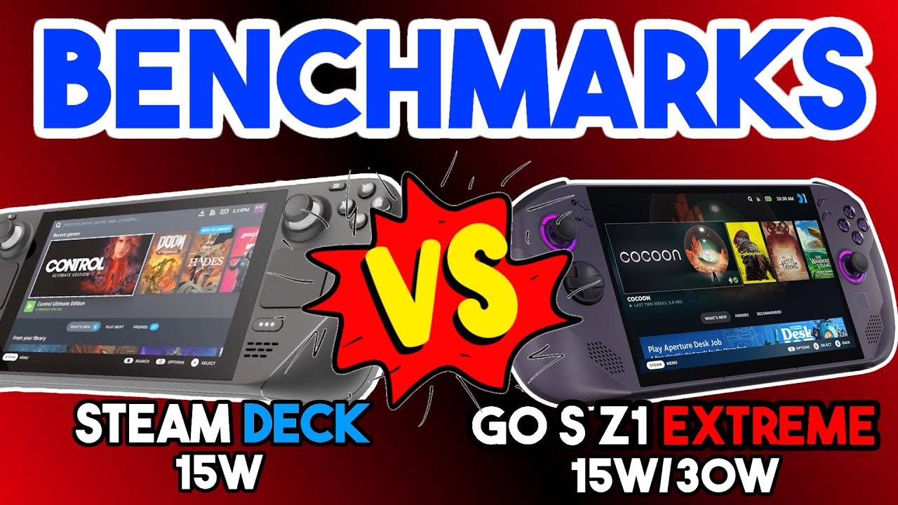 Benchmarks STEAM OS - Steam DECK vs Legion GO S Z1 Extreme - YouTube