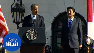 Obama thanks Japan's prime minister for karate and karaoke in 2015