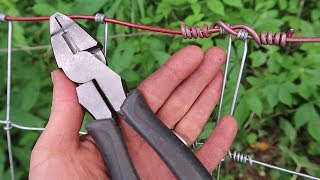 HOW TO Splice Woven Wire Fence  With Just Pliers