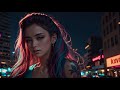 Neon nights escape  unwind with synthwave sounds in the urban city