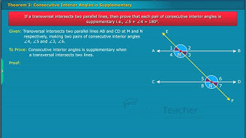 Consecutive Interior Angles is Supplementary, Class 9 Maths