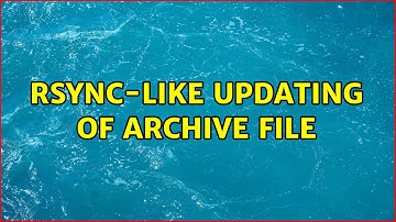 Unix & Linux: rsync-like updating of archive file (2 Solutions!!)