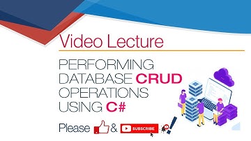 Performing ADO.Net CRUD operations in MySQL using C#