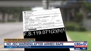 No JSO warning after armed rape
