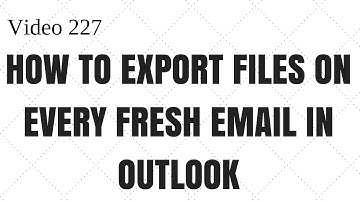 Learn Excel - Video 227 - VBA - How to run macro on every fresh email and from specific sender