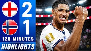 Jude Bellingham Scores Twice! England vs Norway 2-1 Highlights | 120-Minute Thriller