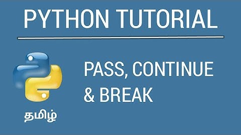 Python Control Statement | Tamil Tutorial | iCoding