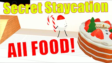 Secret Staycation All Foods! winter event Roblox