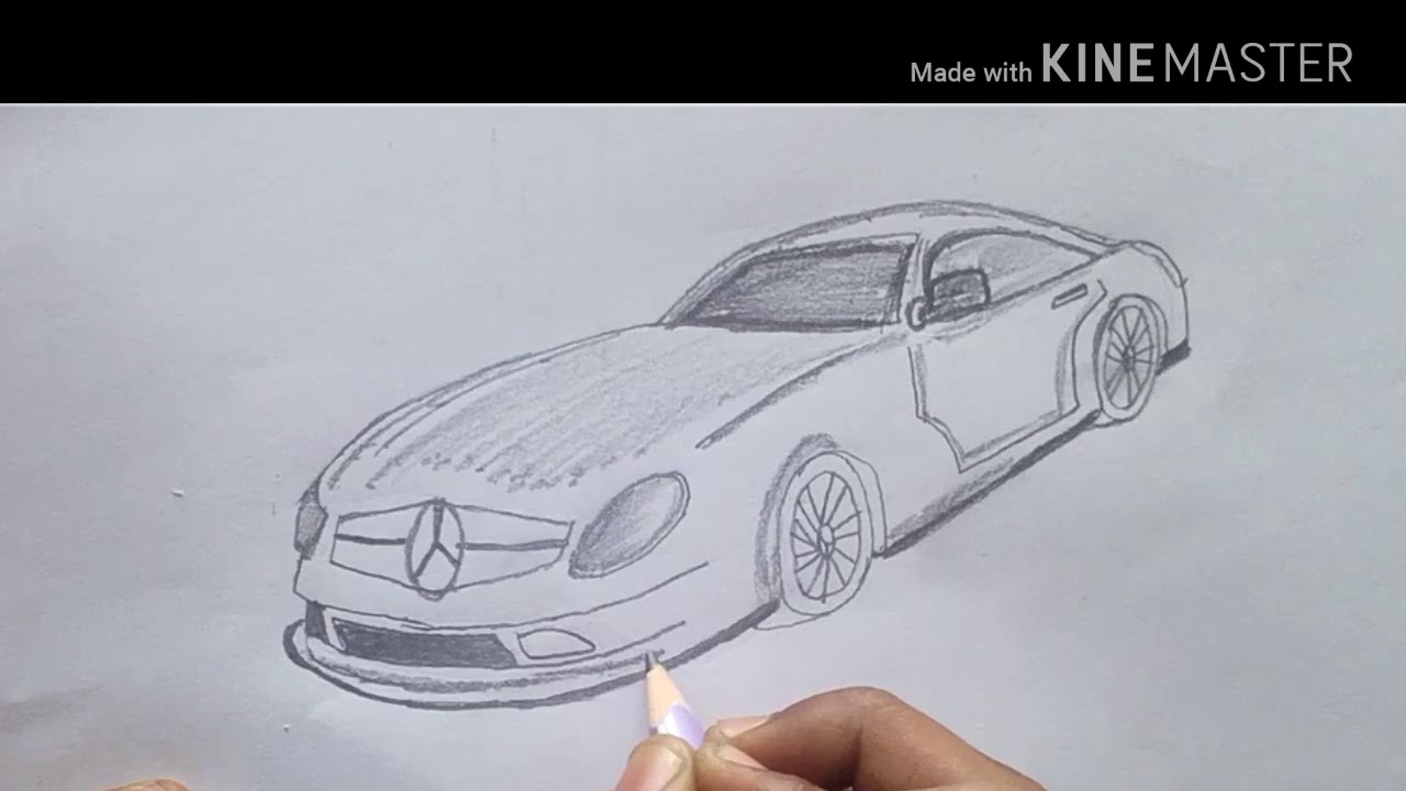 Рисунок мерседеса карандашом легкий