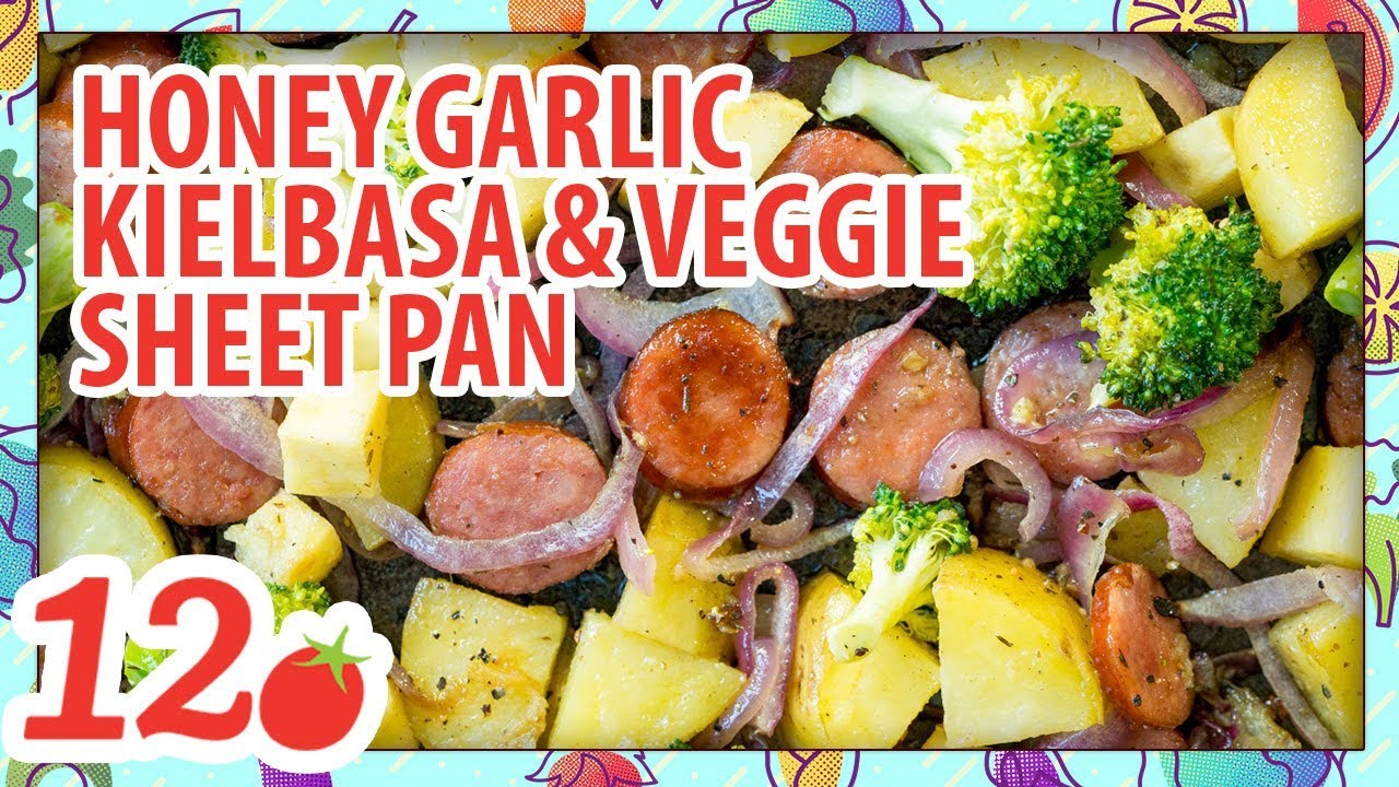 How to Make Honey Garlic Kielbasa Veggie Sheet Pan YouTube