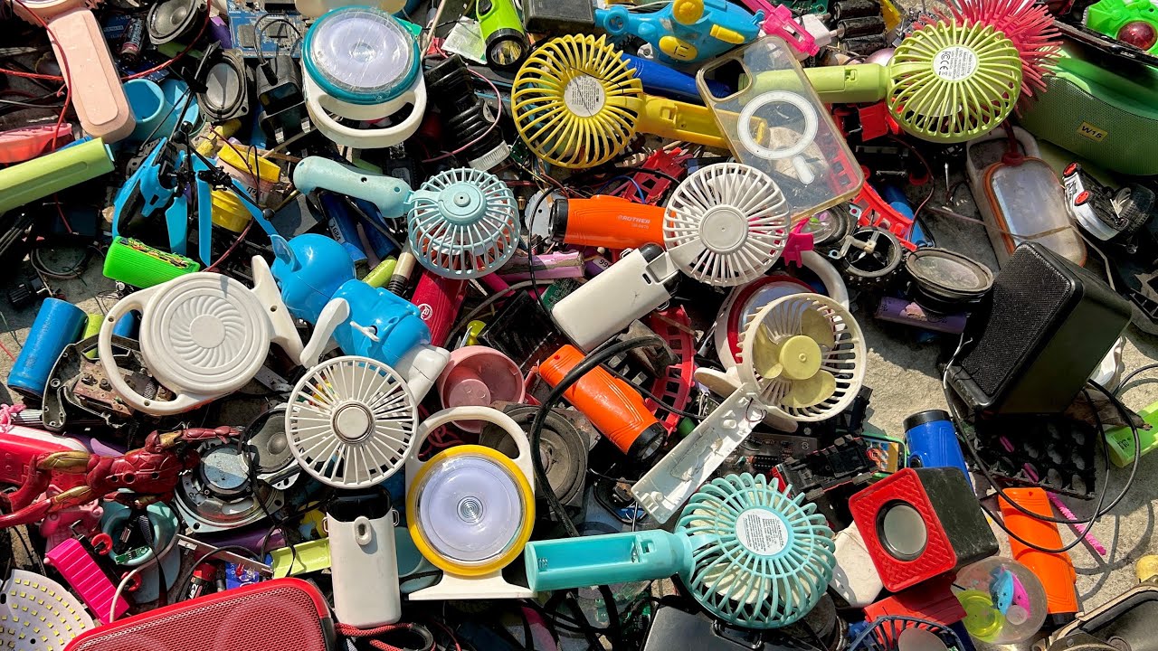 Breaking and opening toys fan motor and more electronics gadgets opening for dc fan motor