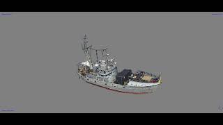 3D point cloud of a moving ship