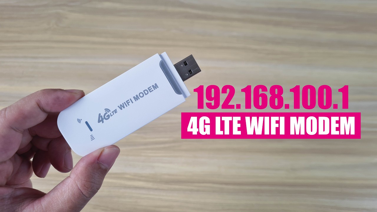 192.168.100.1 :How to configure 4G LTE USB Wi-Fi Modem