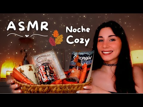 ASMR NOCHE RELAJANTE CONMIGO 🧡🍂