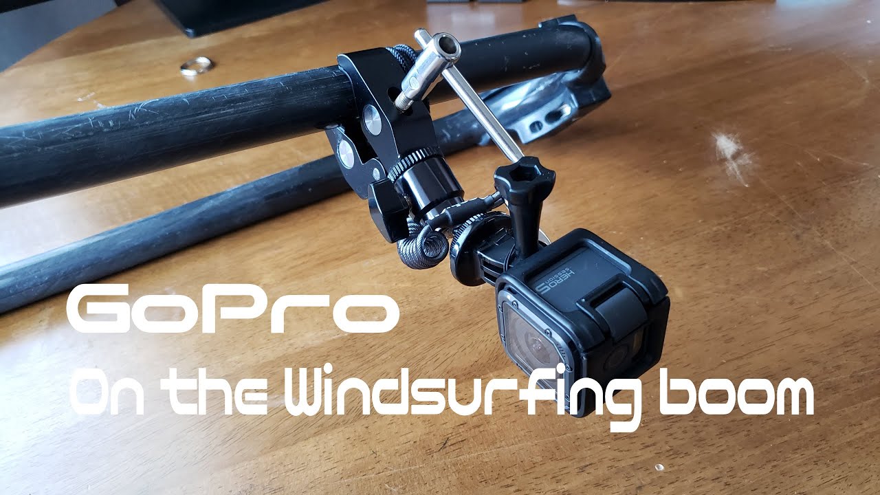 ウインドサーフィンのブームにアクションカメラGoproを取付け（mount Gopro on the Windsurfing boom
