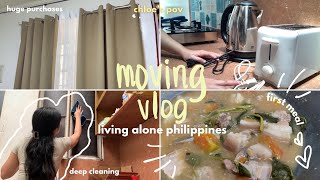 Living Alone Vlog Philippines  moving into my first apartment at 27, deep cleaning, big purchases