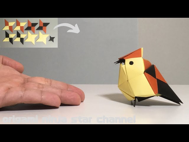 折り紙☆9 鳥（スズメ）3-2 sparrow origami - YouTube