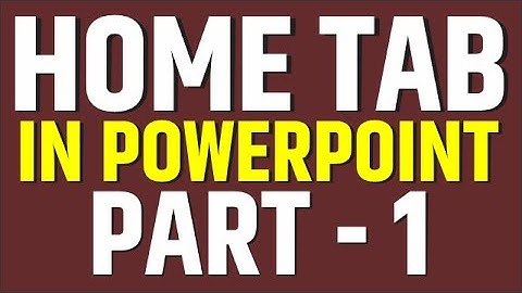 COMPUTER BASIC COURSE ll HOME TAB IN POWER POINT  CLASS - 33