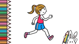 How to draw a girl running easy - step by step - thptnganamst.edu.vn