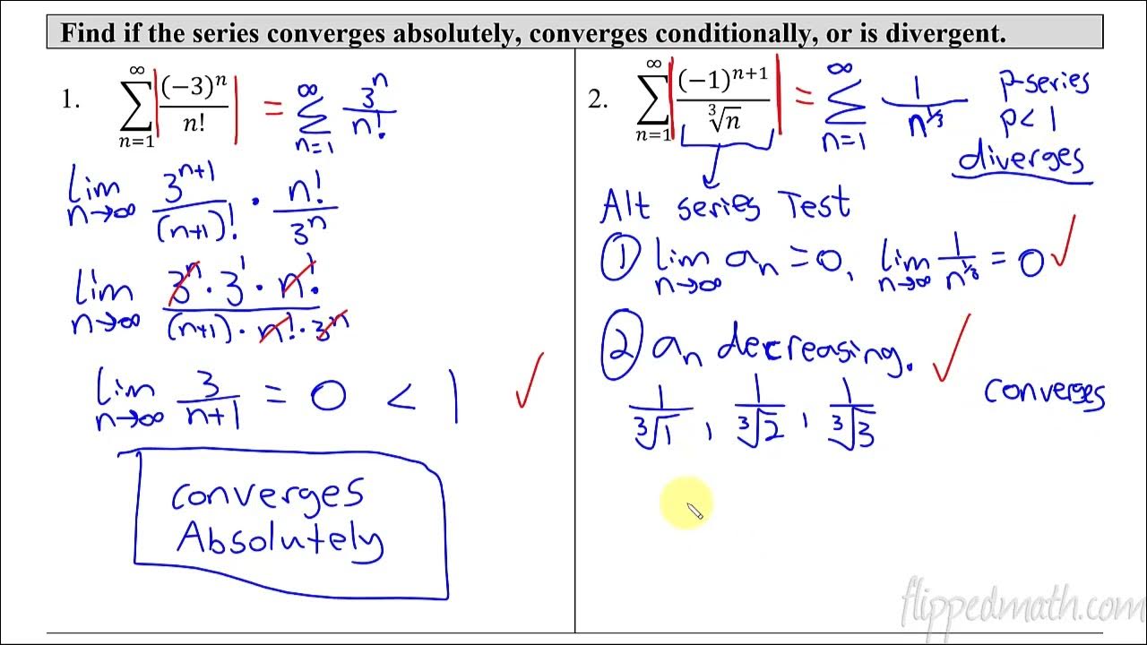 Calculus BC 10.9 Determining Absolute or Conditional Convergence