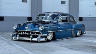 BAGGED 1954 CHEVY BELAIR WITH A SUPER CHARGER LS SWAP  @GenerationOldschool