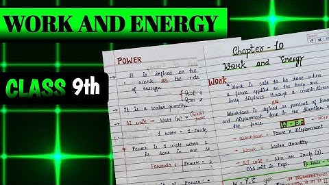 Work and Energy Best Notes | Full Chapter NCERT Covered | 2025-26