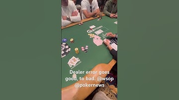 Dealt sick beat after dealer error. QQv77@WSOP @PokerGO @pokernewsdotcom